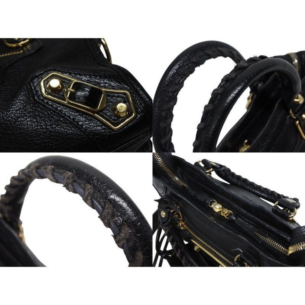 BALENCIAGA City Handbag Shoulder Bag Black Leather - Picture 4 of 9